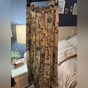 Free People Intimately Satin Wide Leg Pants - Size Small